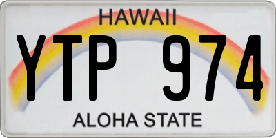 HI license plate YTP974