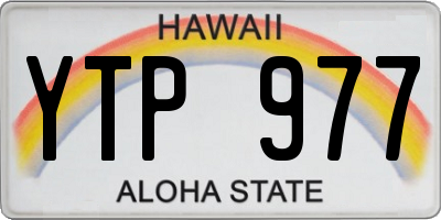 HI license plate YTP977