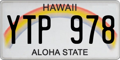 HI license plate YTP978