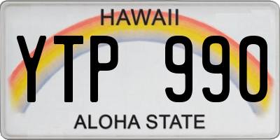 HI license plate YTP990