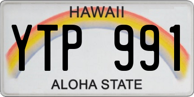 HI license plate YTP991