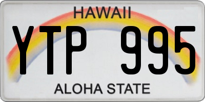 HI license plate YTP995