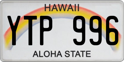 HI license plate YTP996