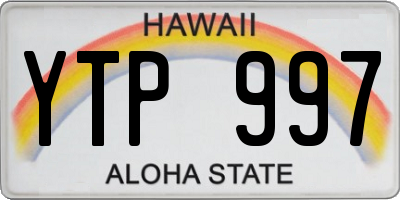 HI license plate YTP997
