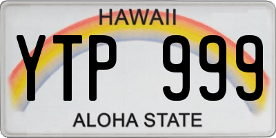 HI license plate YTP999