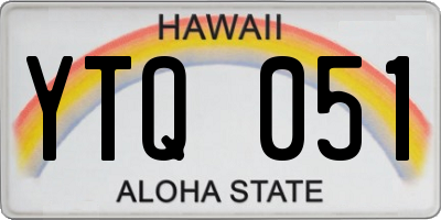 HI license plate YTQ051