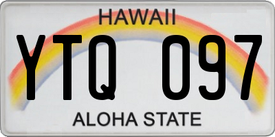 HI license plate YTQ097
