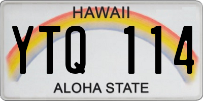 HI license plate YTQ114