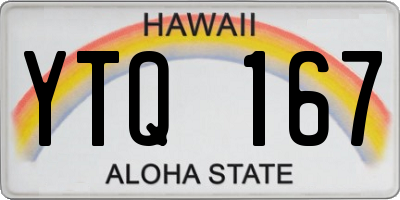 HI license plate YTQ167
