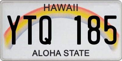 HI license plate YTQ185