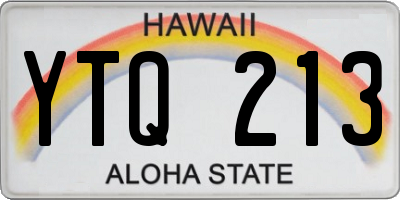 HI license plate YTQ213