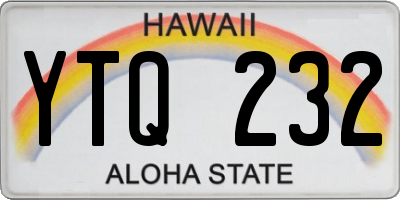 HI license plate YTQ232