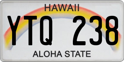 HI license plate YTQ238