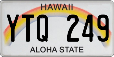 HI license plate YTQ249
