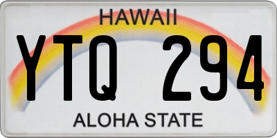 HI license plate YTQ294