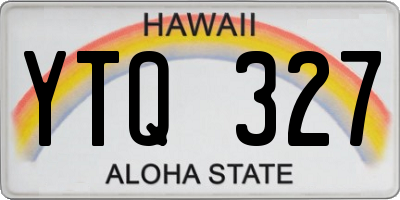 HI license plate YTQ327