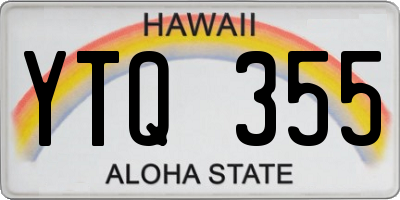 HI license plate YTQ355