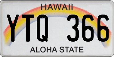 HI license plate YTQ366