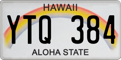 HI license plate YTQ384