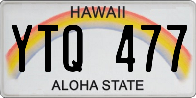 HI license plate YTQ477