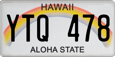 HI license plate YTQ478