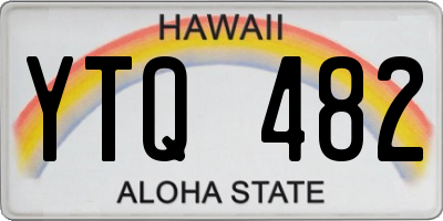 HI license plate YTQ482