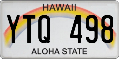 HI license plate YTQ498