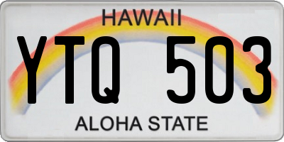 HI license plate YTQ503