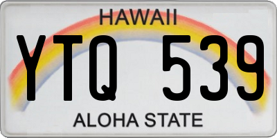 HI license plate YTQ539