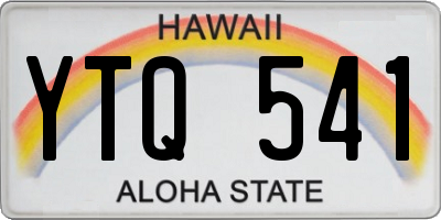 HI license plate YTQ541