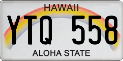 HI license plate YTQ558