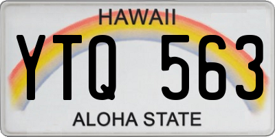 HI license plate YTQ563
