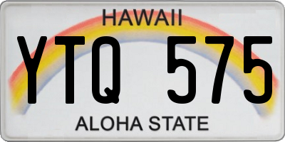 HI license plate YTQ575