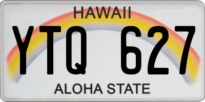 HI license plate YTQ627