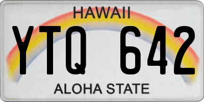 HI license plate YTQ642