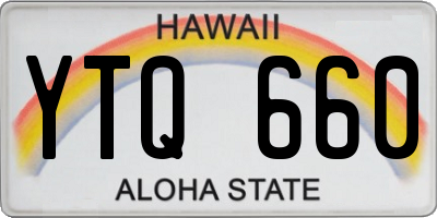 HI license plate YTQ660