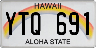 HI license plate YTQ691