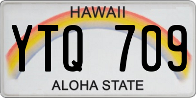 HI license plate YTQ709