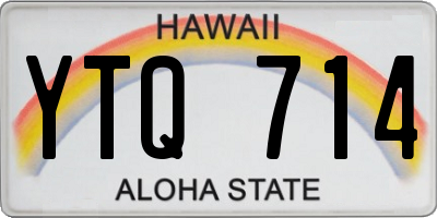 HI license plate YTQ714