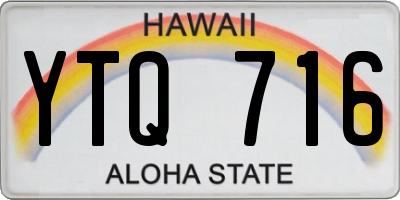 HI license plate YTQ716