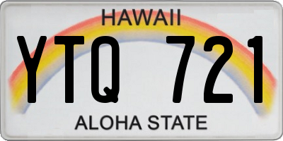 HI license plate YTQ721