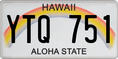 HI license plate YTQ751