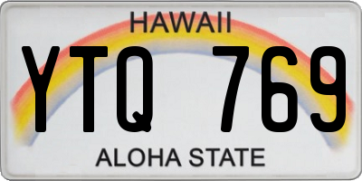 HI license plate YTQ769