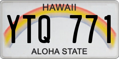 HI license plate YTQ771