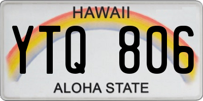 HI license plate YTQ806
