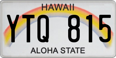 HI license plate YTQ815