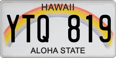 HI license plate YTQ819