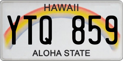 HI license plate YTQ859