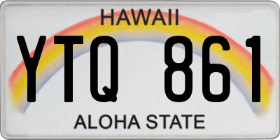 HI license plate YTQ861
