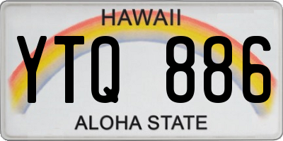HI license plate YTQ886